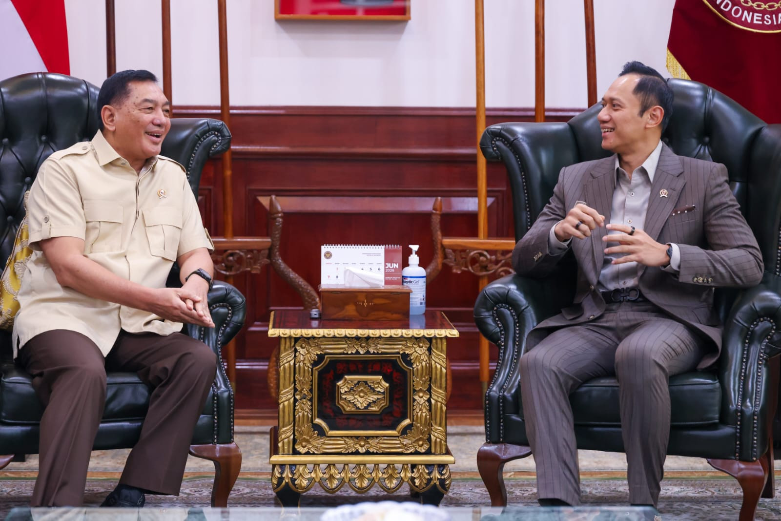 AHY dan Menhan Sjafrie Perkuat Kerja Sama Infrastruktur dan Pertahanan, Bahas Pengamanan Wilayah Udara