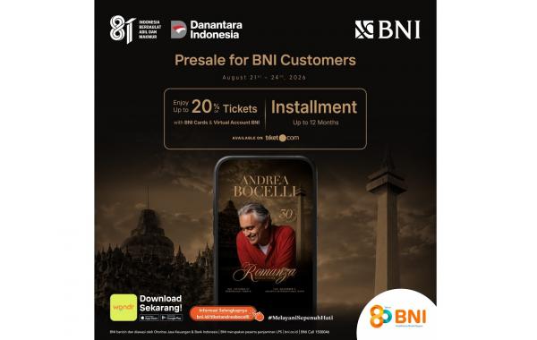 BNI Tawarkan Akses Eksklusif untuk Konser Andrea Bocelli di Indonesia