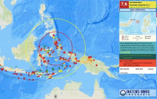 Gempa Bumi Dahsyat Melanda Bitung Sulut, Berpotensi Tsunami