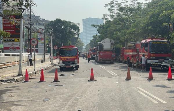 Kebakaran Gedung Bapenda DKI Jakarta, Jalan Abdul Muis Masih Ditutup