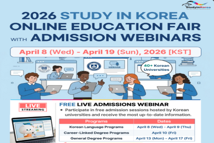 Korea Selatan Hadirkan Webinar Online Gratis untuk Konsultasi Kuliah bagi Pelajar Asing