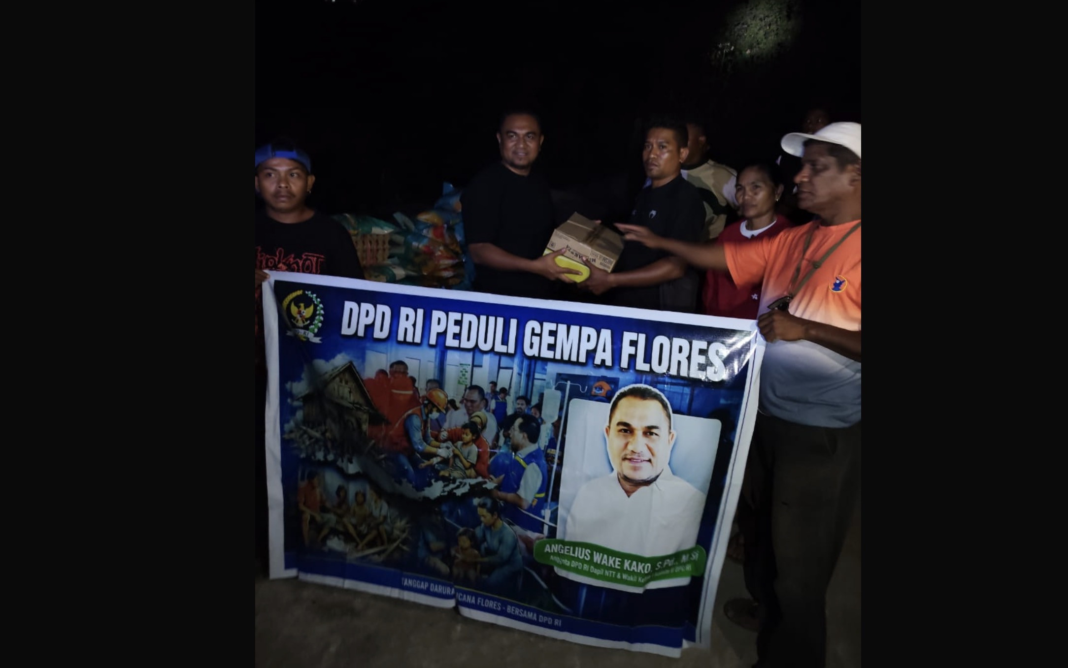 Senator Angelo Kunjungi Warga Terdampak Gempa di NTT, Distribusikan Bantuan DPD RI