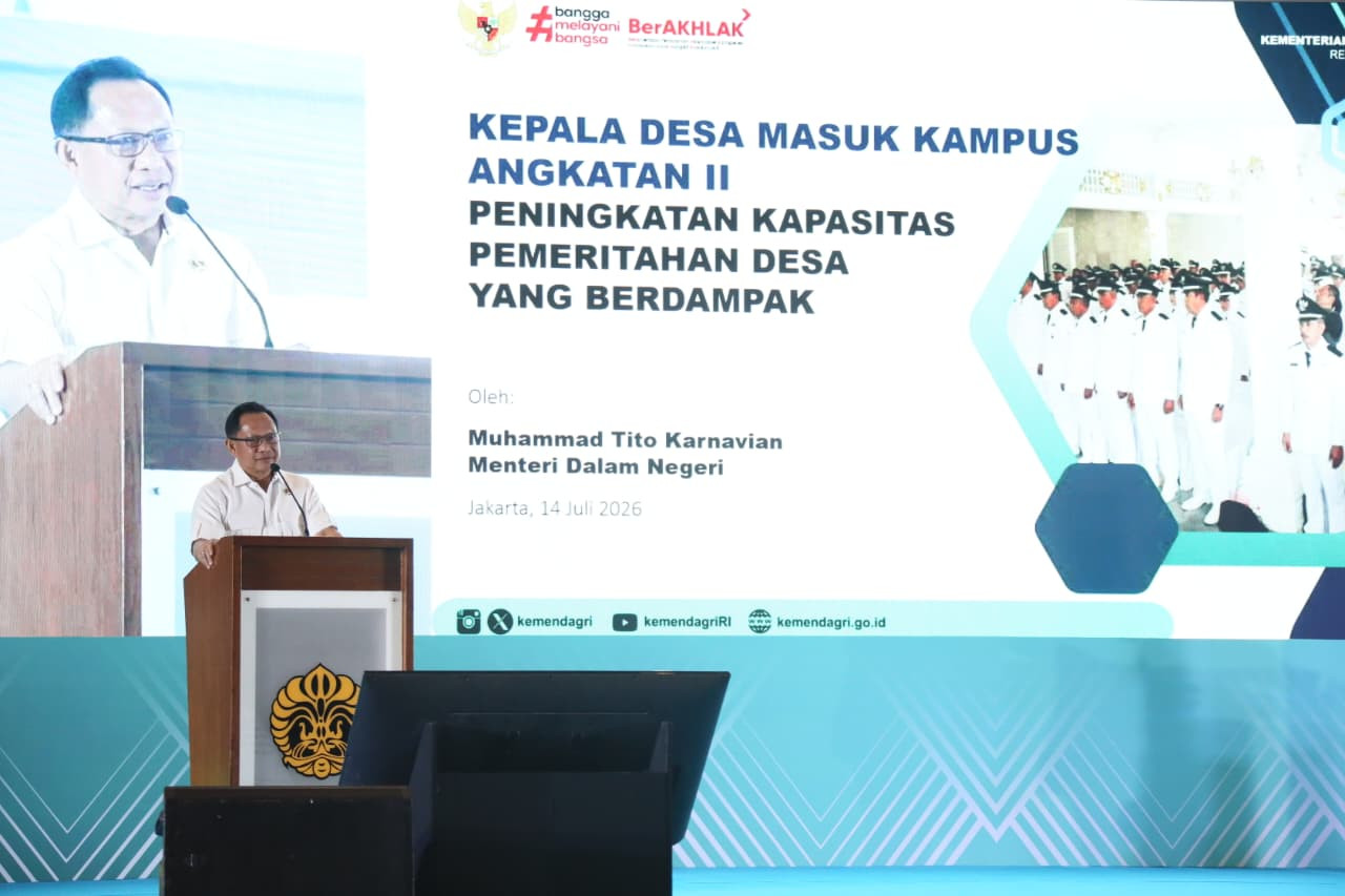 Mendagri Tito Menekankan Pentingnya Peningkatan Kualitas Kepala Desa untuk Mewujudkan Desa Mandiri dan Mengatasi Urbanisasi