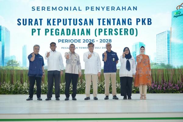 Pegadaian Terima SK Perjanjian Kerja Bersama 2026–2028 dari Kemenaker RI
